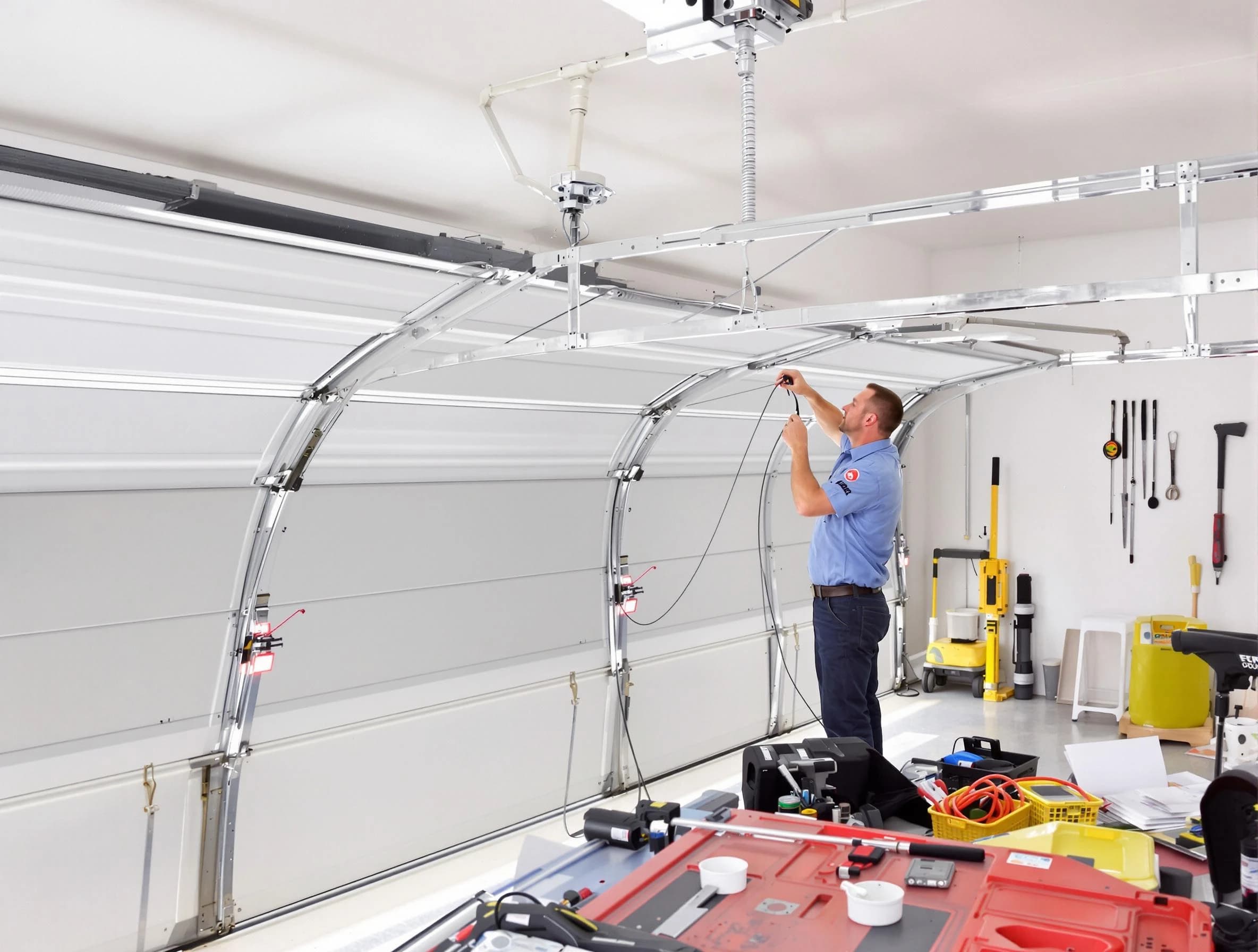 Garage door cable repair service by Midlothian Garage Door Repair in Midlothian