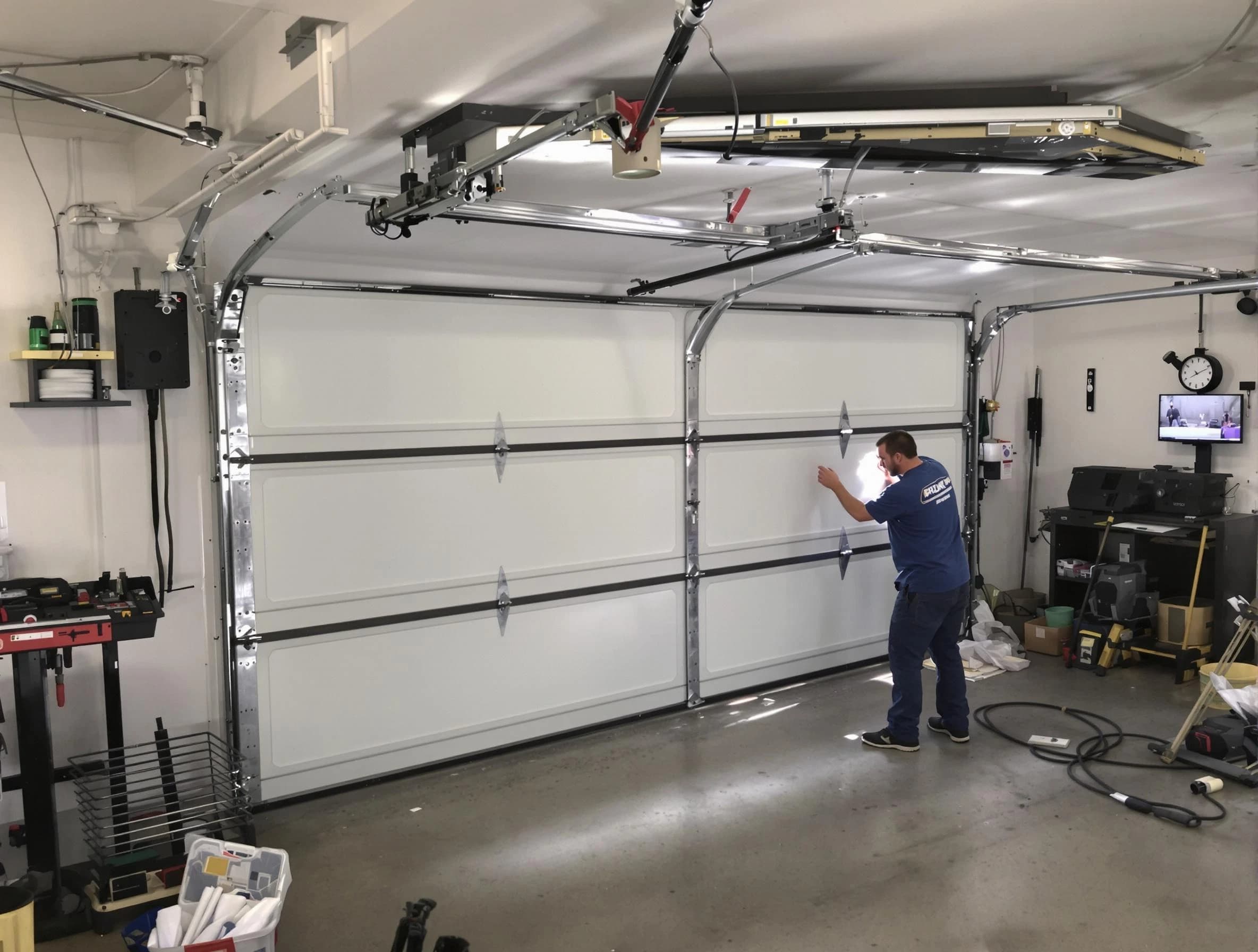 Professional garage door repair service by Midlothian Garage Door Repair in Midlothian