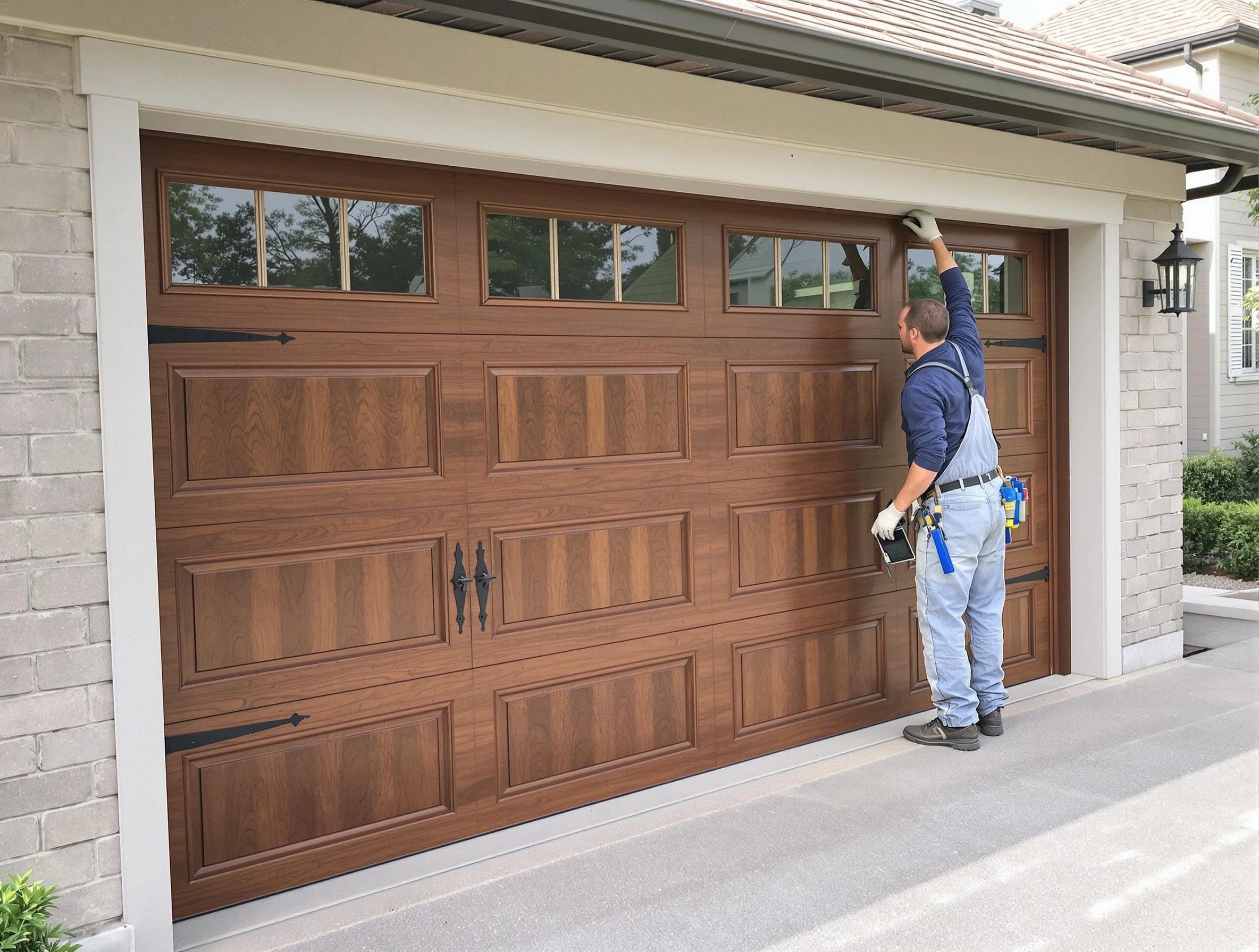 Custom garage door showcase by Midlothian Garage Door Repair in Midlothian
