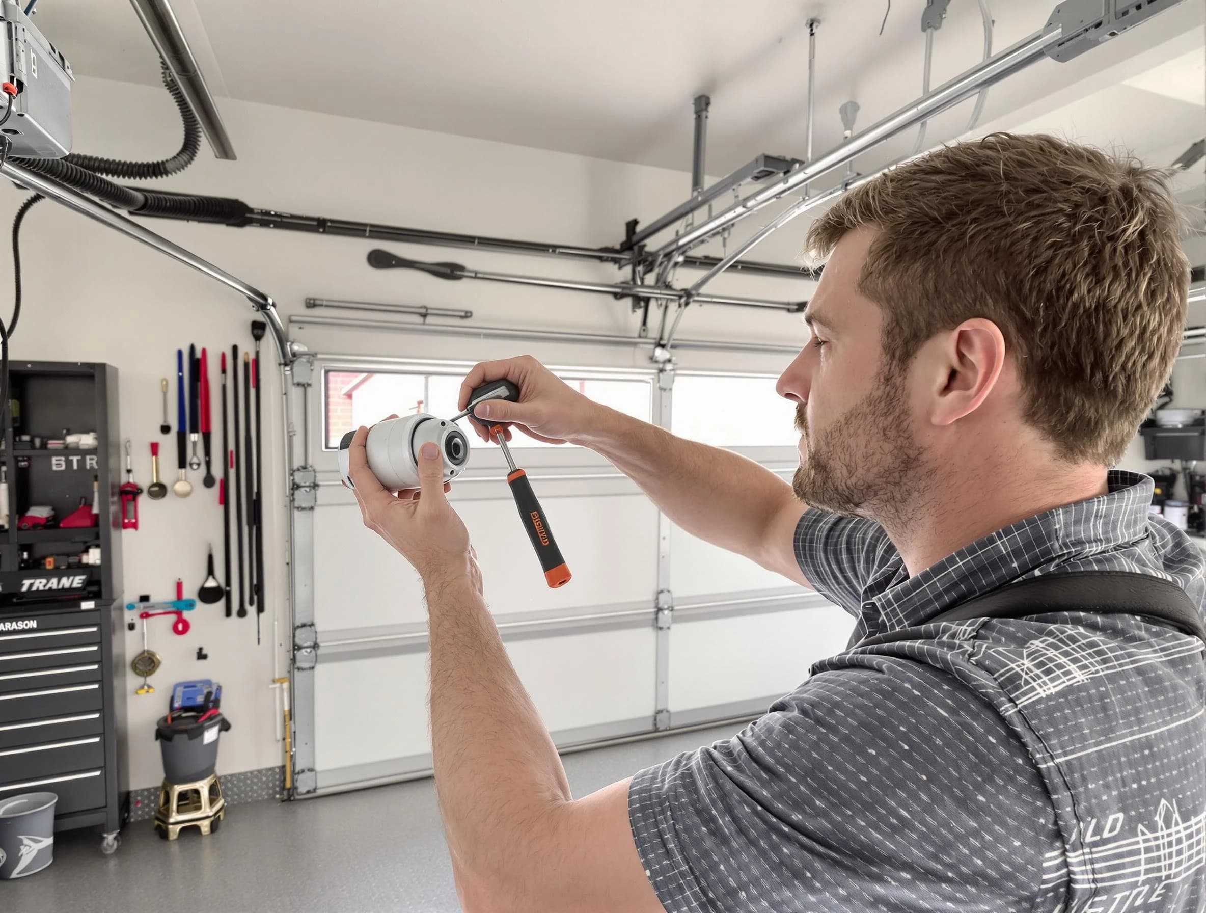 Garage door opener repair service by Midlothian Garage Door Repair in Midlothian