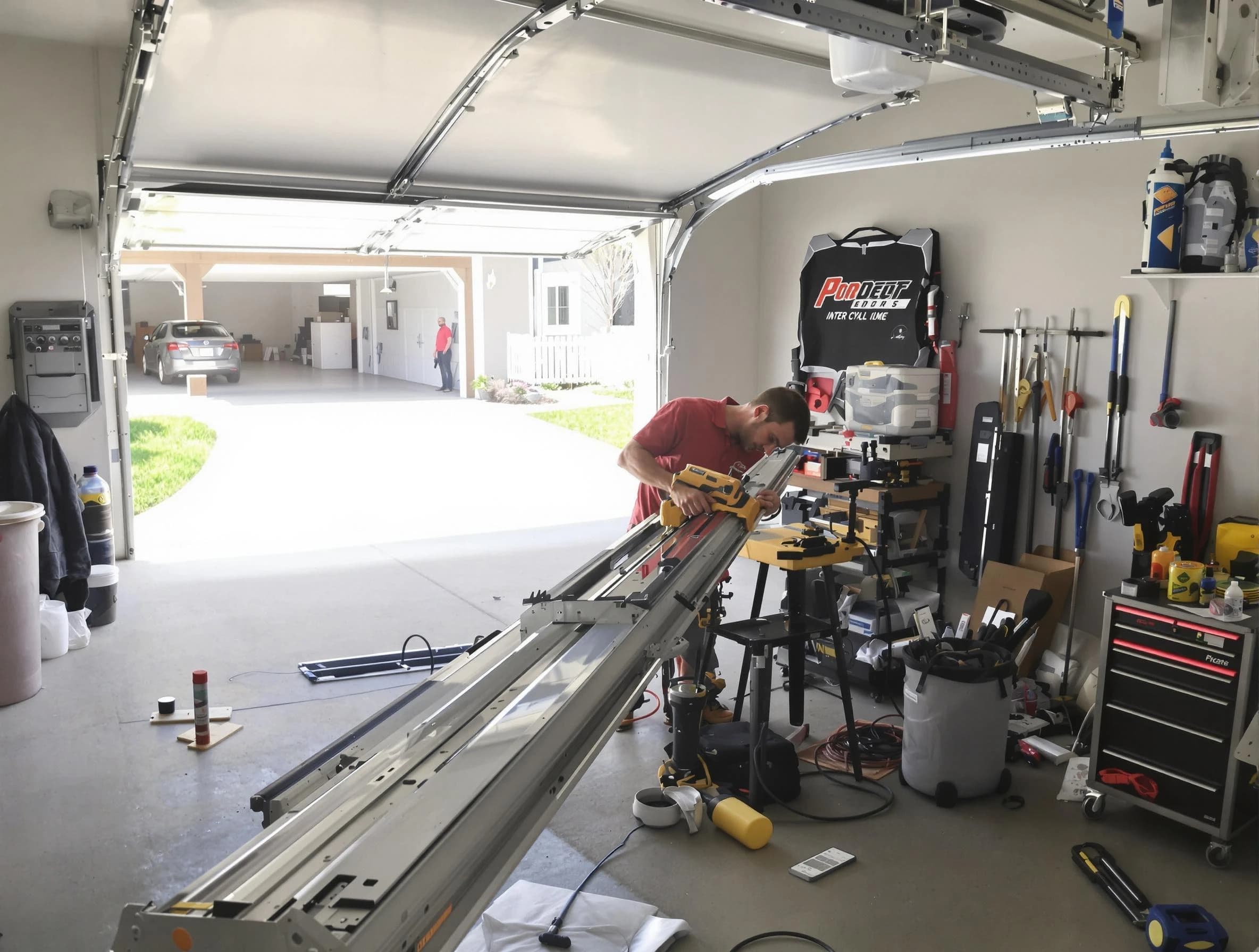 Midlothian Garage Door Repair expert performing track repair in Midlothian