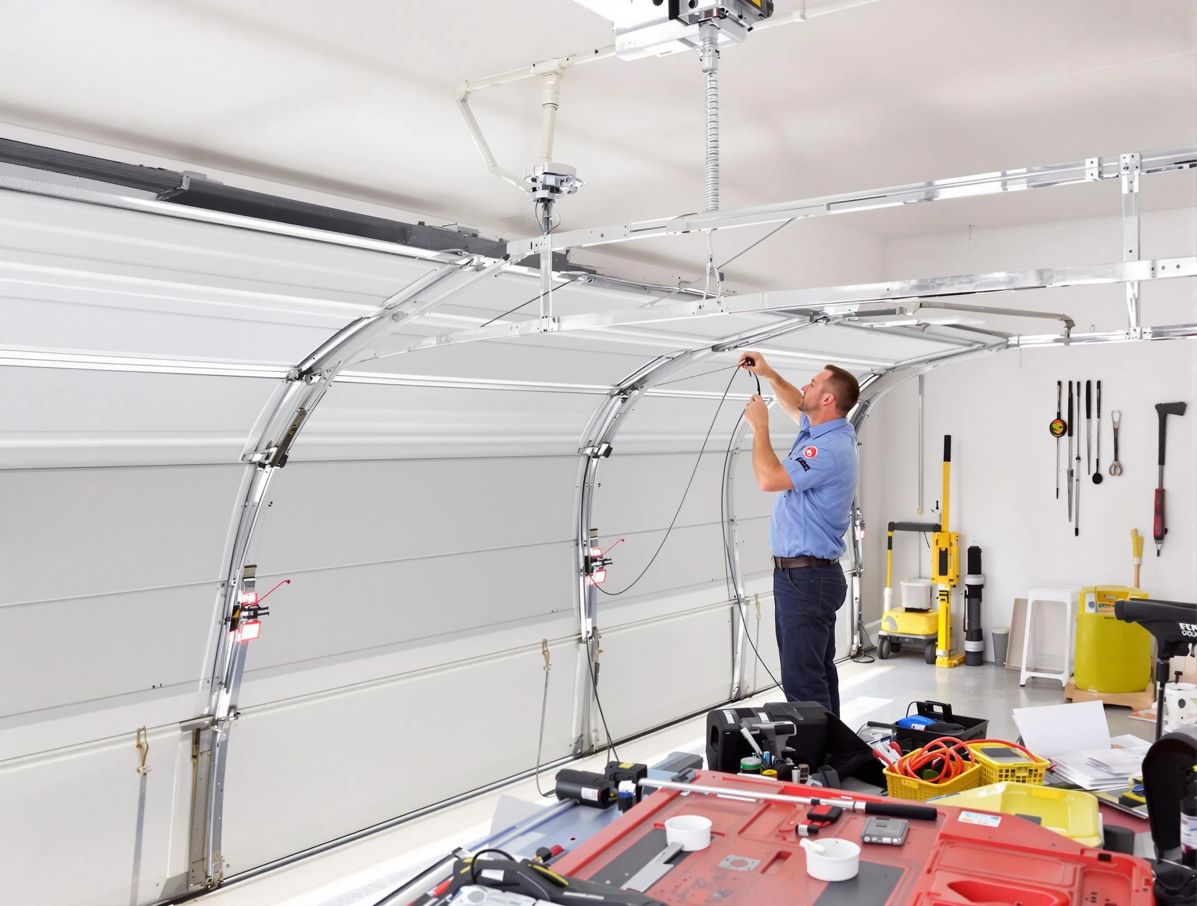 Garage door cable repair service by Midlothian Garage Door Repair in Midlothian