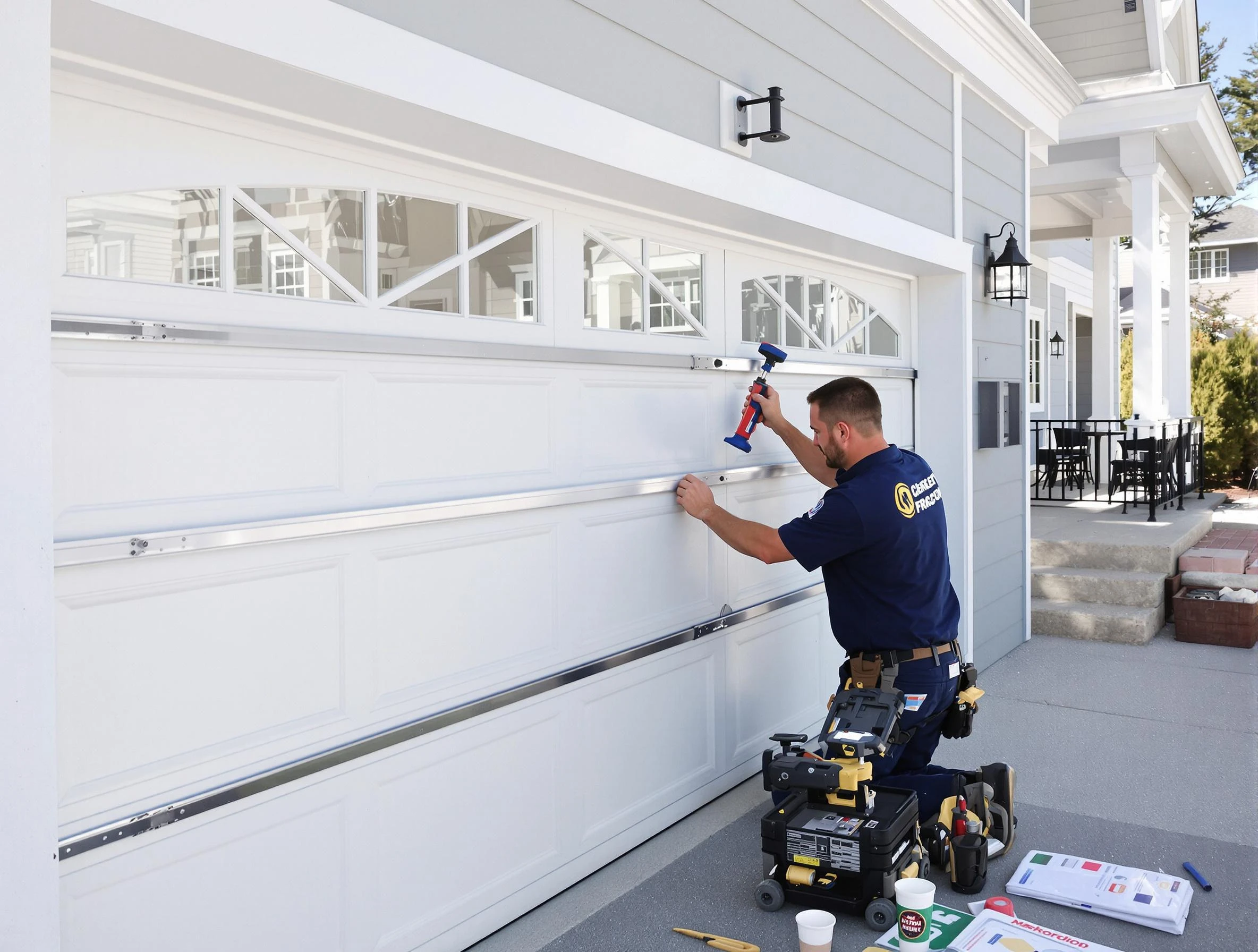 Professional garage door installation by Midlothian Garage Door Repair in Midlothian