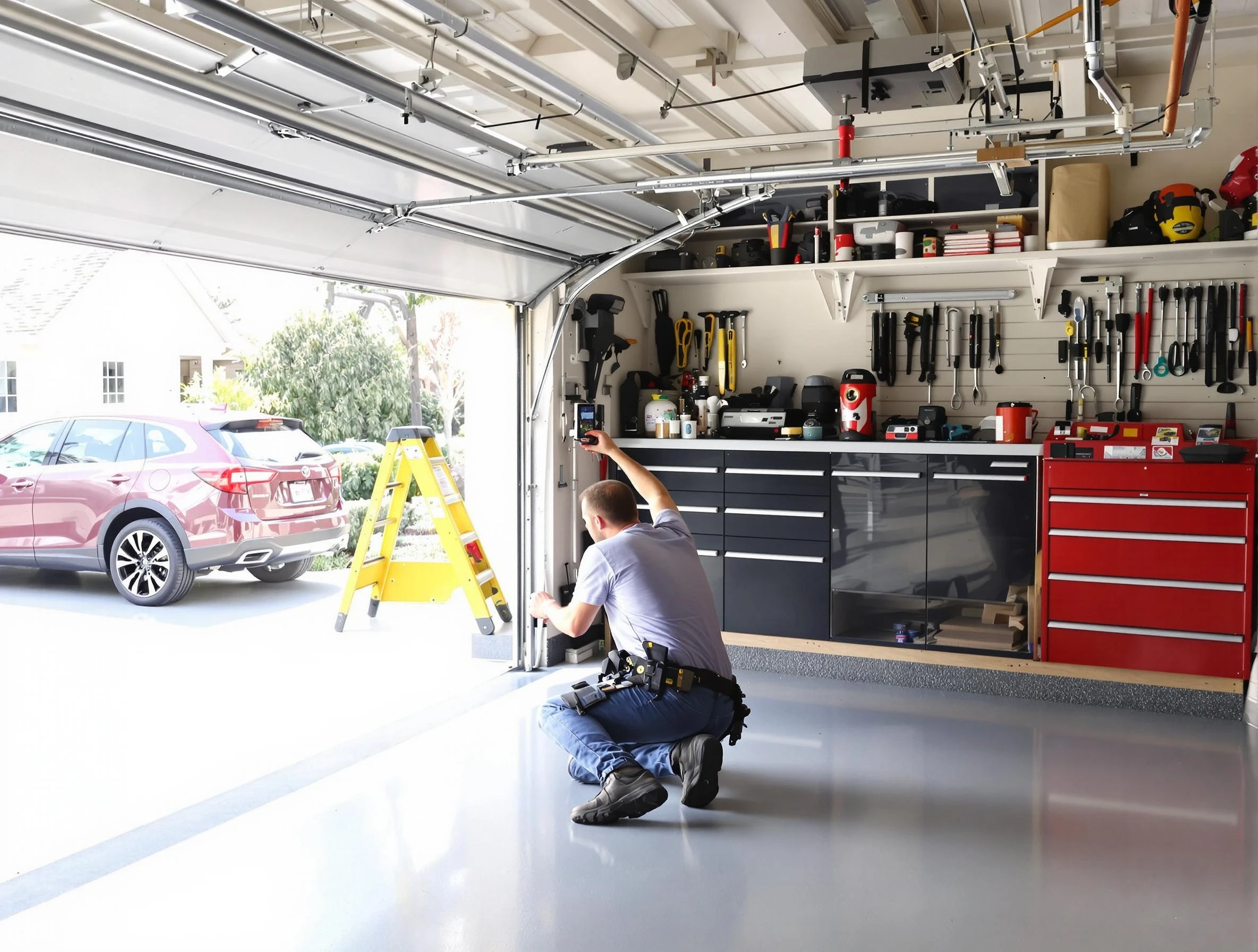 Local garage door repair service by Midlothian Garage Door Repair in Midlothian