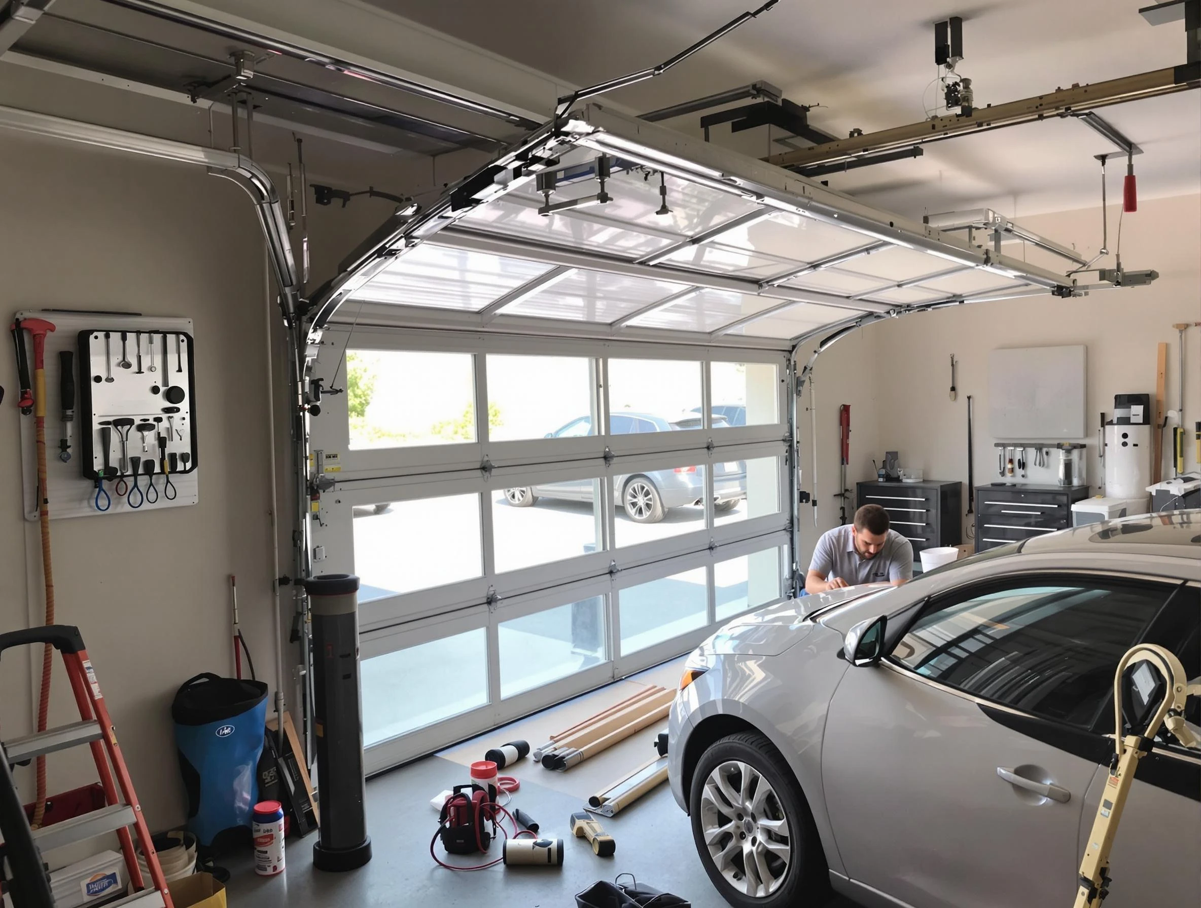 Garage door noise reduction service by Midlothian Garage Door Repair in Midlothian