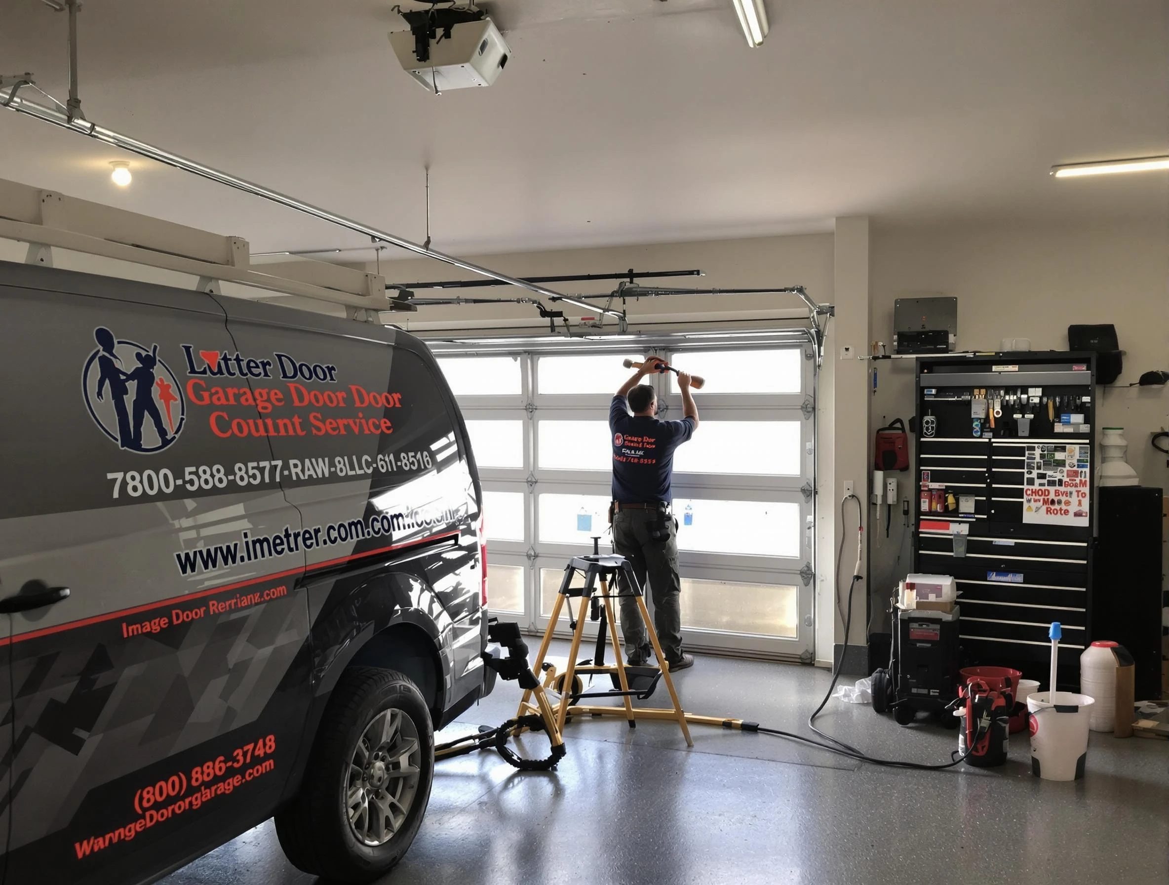 Midlothian Garage Door Repair team performing same-day garage door repair in Midlothian